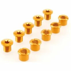 Procraft Kædehjulsbolte (5 Bolte / 5 Møtrikker | Til 2-speed | Guld)