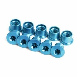 Procraft Kædehjulsbolte (5 Bolte / 5 Møtrikker | Til 2-speed | Blå)