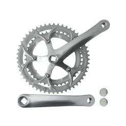 Messingschlager Krumtapaksættet (170mm | 42-52 Tænder | 2-speed | Sølv)