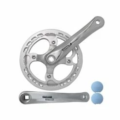 Sunrace FCS752 Krumtapaksættet (44 Tænder | 170mm | Med Kædeskærm | Sølv)